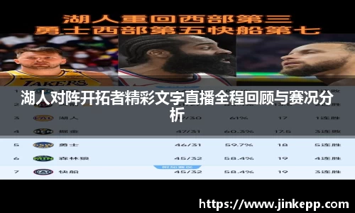 湖人对阵开拓者精彩文字直播全程回顾与赛况分析